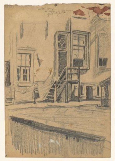 Girl at a Wooden Staircase, Quay Wall