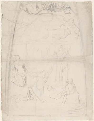 Sketch sheet with the Ascension of Christ
