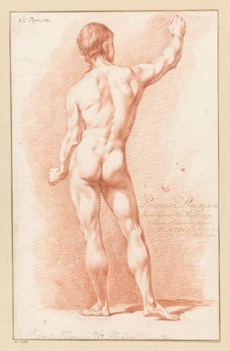 Standing male nude, seen from the back (1st prize 1767)