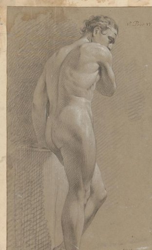 Standing male nude, seen from the back (1st prize 1770)