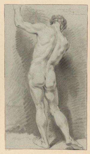 Standing male nude, seen from the back (2nd prize 1771)