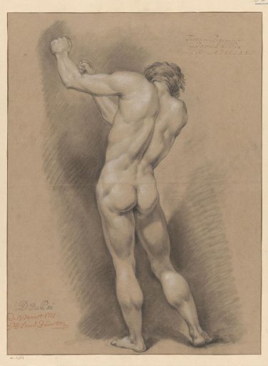 Standing male nude, seen from the back (3rd prize 1771)