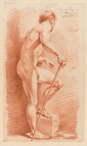 Standing male nude, seen from the side (1st prize 1773)