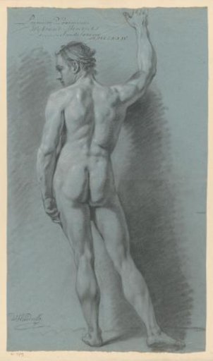 Standing male nude, seen from the back (1st prize 1774)