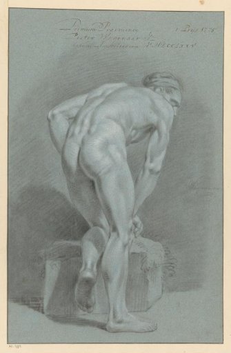Kneeling male nude, seen from the back (1st prize 1775)