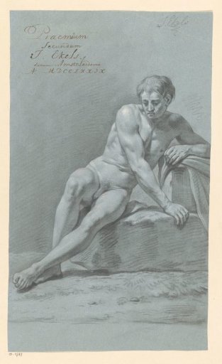 Seated male nude, seen from the front (2nd prize 1779)