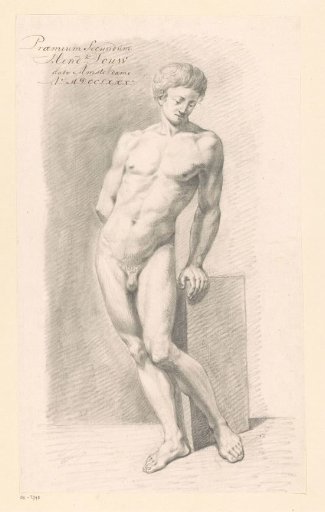 Standing male nude, seen from the front (2nd prize 1781)