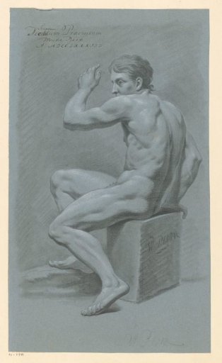 Seated male nude, seen from the back (2nd prize 1783)