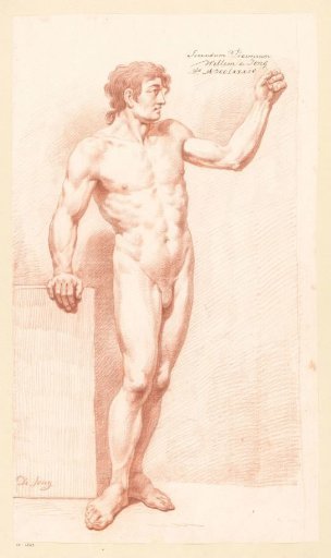 Standing male nude, seen from the front (2nd prize 1784)