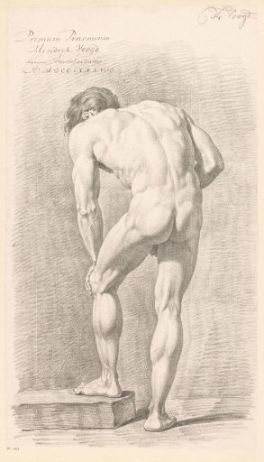 Standing male nude, seen from the back (1st prize 1787)