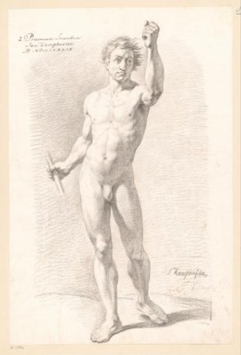 Standing male nude, seen from the front (2nd prize 1789)
