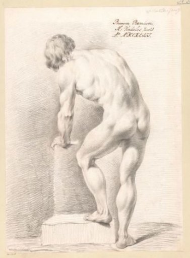 Standing male nude, seen from the back (1st prize 1793)