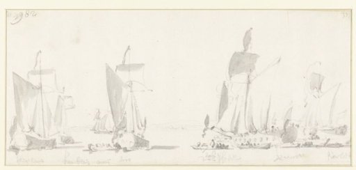 Departure of the English King Charles II during his journey along the Thames to Sheerness and Chatham on 27 August 1681