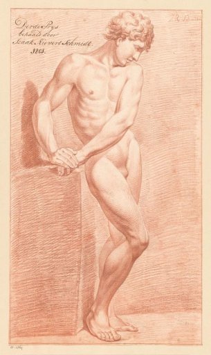 Standing male nude, seen from the side (3rd prize 1801)