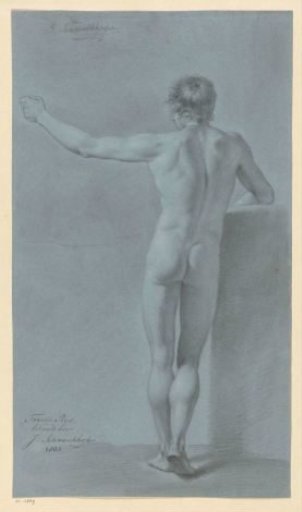 Standing male nude, seen from the back (2nd prize 1803)