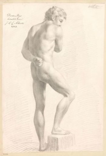 Standing male nude, seen from the back (3rd prize 1803)