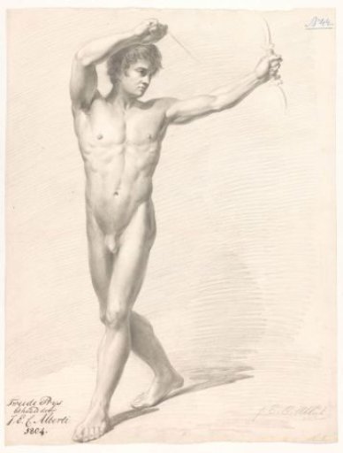 Standing male nude, seen from the front (2nd prize 1804)