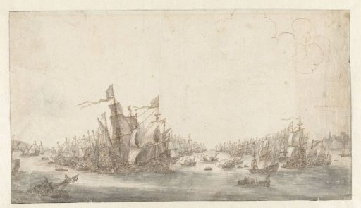 The naval battle at the Dunes