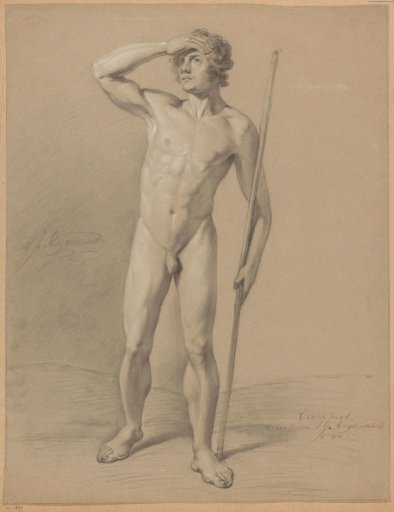 Standing male nude, seen from the front (1st prize 1810)