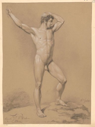 Standing male nude, seen from the front (2nd prize 1811)