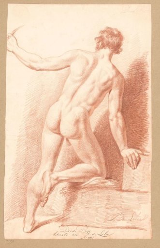 Standing male nude, seen from the back (3rd prize 1811)