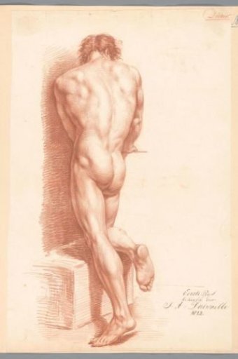 Standing male nude, seen from the back (1st prize 1812)