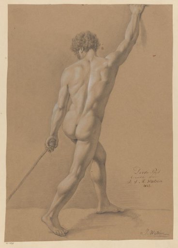 Standing male nude, seen from the back (3rd prize 1812)