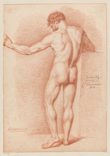 Standing male nude, seen from the back (2nd prize 1813)