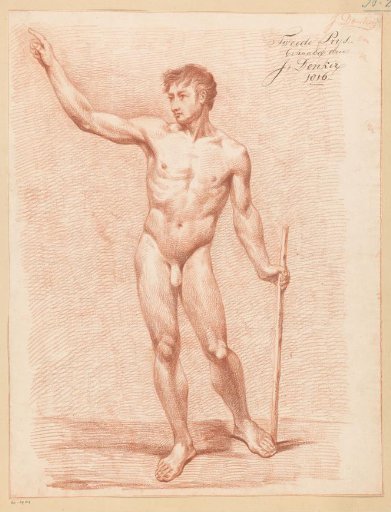 Standing male nude, seen from the front (2nd prize 1816)