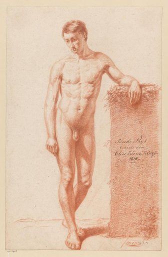 Standing male nude, seen from the front (2nd prize 1818)