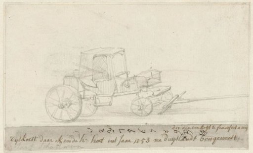 Traveling carriage in which Aert Schouman and Mr. Hoet have been in Germany