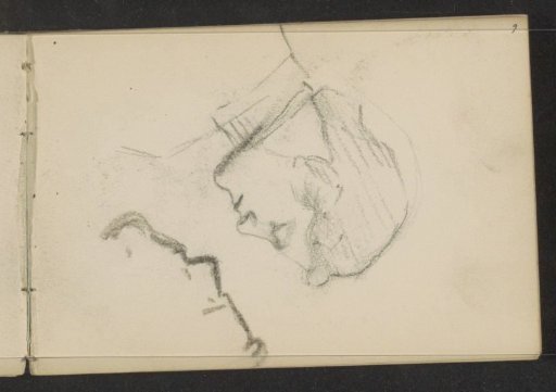 Portrait of a young man and a face