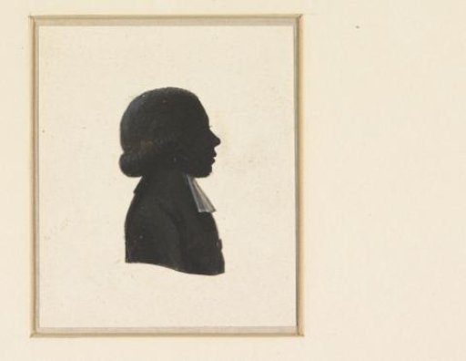 Silhouette of a boy, looking to the right