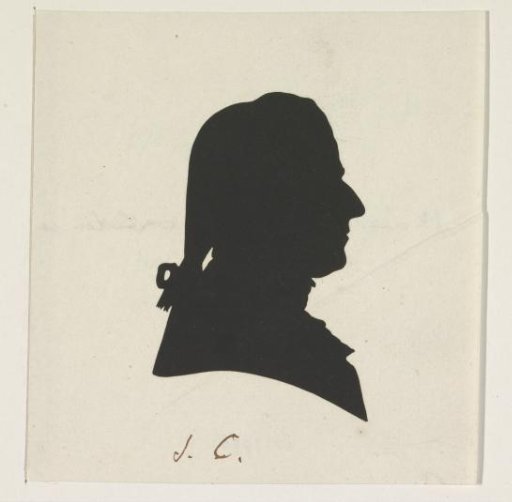 Silhouette of Jacob Camper, looking to the right