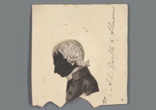 Silhouette of a young man, Reverend C.A.L. Exalto d'Almaras