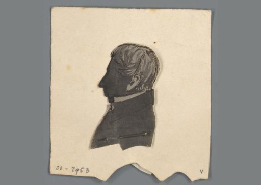 Silhouette of a young man