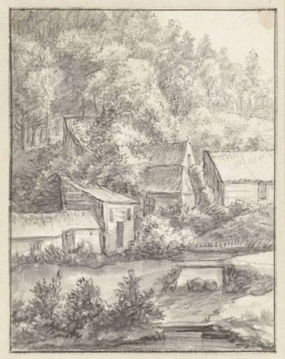 Houses on a wooded hill