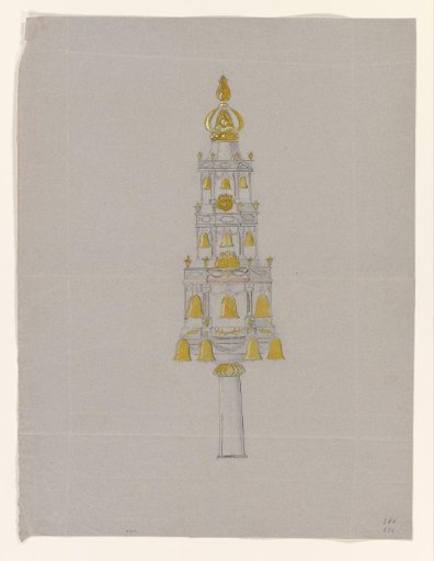 Design for a scepter with bells