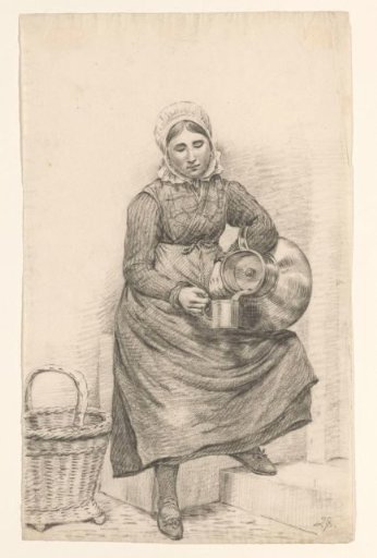 Seated woman pouring a cup