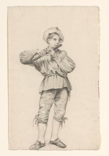 Standing flute player