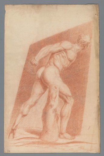 Study after a statue of an athlete
