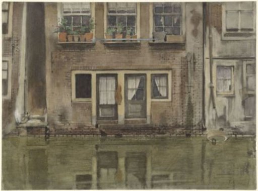 Houses along a canal in Amsterdam