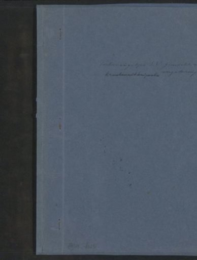 Blue folder containing part of a sketchbook, four loose drawings, an auction catalogue, and a letter with a sketch