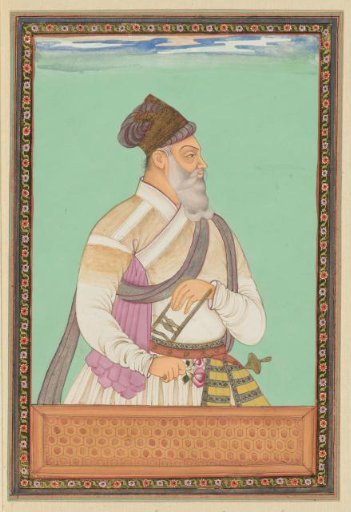 Portrait of Mirza Ilich Khan, who was vizier to Aurangzeb