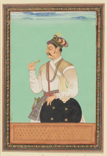 Portrait of Raja Karan, who was vizier to Aurangzeb