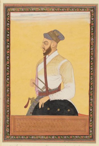 Portrait of Saf-shikan Khan, who was vizier to Aurangzeb