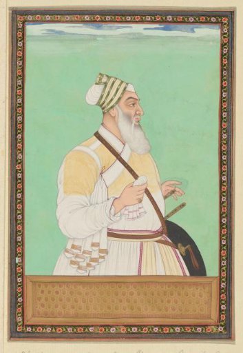 Portrait of Fath Jang Khan, the Grand Vizier of Aurangzeb