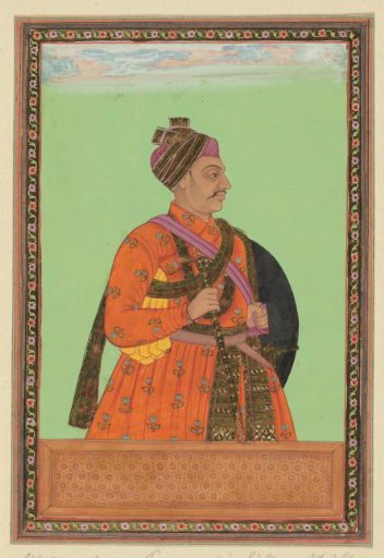 Portrait of Musa Khan, who was a page to Sultan Abdullah; after Neknam-Khan he served as army commander of Karnatak