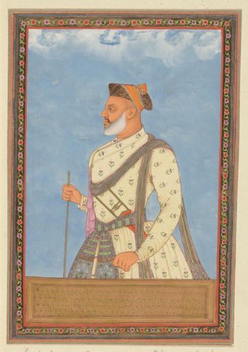 Portrait of Shah Mirza; during the reign of Sultan Abul Hasan he served as commander of the cavalry (sar-khayl) after Sayyid Muzaffar
