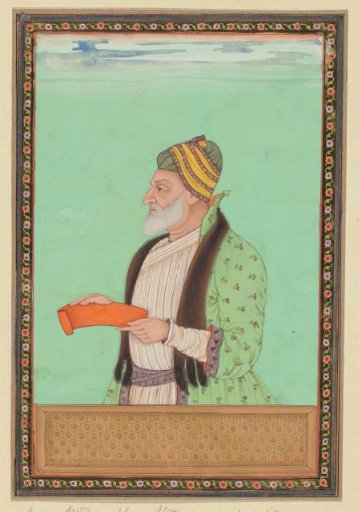 Portrait of Sayyid Muzaffar; during the reign of Sultan Abul Hasan he served as commander-in-chief (peshwa)